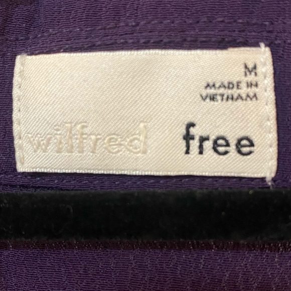 Wilfred Free Purple Tie Front Shirt - Large - Picture 2 of 3